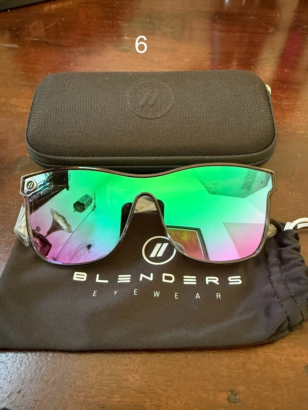 Blenders Men’s Shield Sunglasses - Green/Pink Mirrored Lens